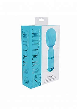 LoveLine - Paris - Velour - 10 function MIni-Wand - Silicone - Rechargeable - Waterproof - Blue