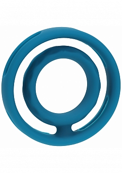 LEVELZ - Classic Grooved Silicone Cock & Ball Ring - Teal
