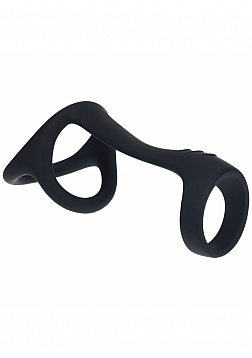 LEVELZ - Tri O Silicone Shaft Cock & Ball Ring - Black