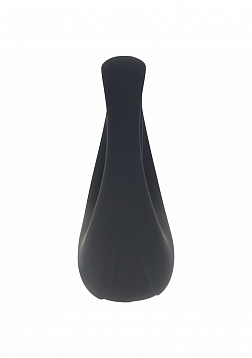 LEVELZ - Vibrating Liquid Silicone Cock & Ball Ring - Black