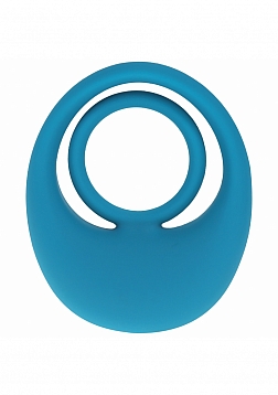 LEVELZ - Vibrating Liquid Silicone Cock & Ball Ring - Teal