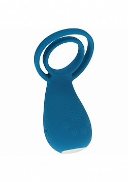LEVELZ - Vibrating Cock and Ball Ring with Paw Stimulator - Teal