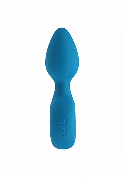 LEVELZ - Vibrating Silicone Anal Plug with Loop - Teal