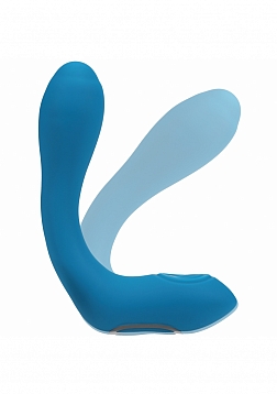LEVELZ - Vibrating - Heating - Bendable - Tapping Silicone Prostate Stimulator - Teal
