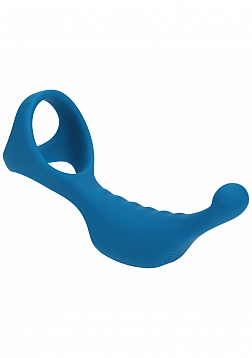 LEVELZ - Vibrating Silicone Prostate Stimulator with Tri O Cock Ring - Teal