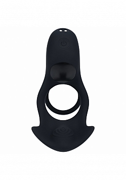 LEVELZ - Triple Motor Vibrating Silicone Cock Ring - Black