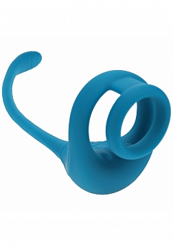 LEVELZ - Dual Motor Silicone Cock Ring with Prostate Stimulator - Teal