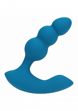LEVELZ - Dual Motor Remote Control Beaded Vibrating Liquid Silicone Prostate Stimulator - Teal