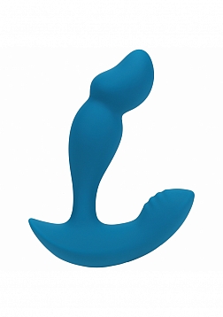 LEVELZ - Dual Motor Remote Control Dual Motor Vibrating Liquid Silicone Prostate Stimulator - Teal