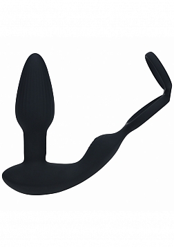 LEVELZ - Dual Vibrating Remote Control & Rotating Beads Silicone Prostate Stimulator with Cock & Bal