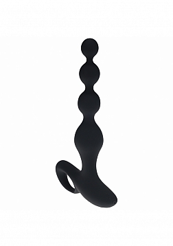 LEVELZ - Remote Control Beaded Vibrating Silicone Anal Plug - Black
