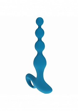 LEVELZ - Remote Control Beaded Vibrating Silicone Anal Plug - Teal