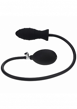 LEVELZ - Ribbed Inflatable Silicone Anal Plug - Black