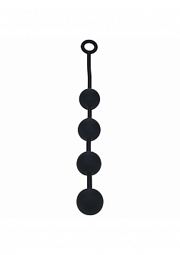 LEVELZ - Round Silicone Anal Balls - XL - 50mm - Black
