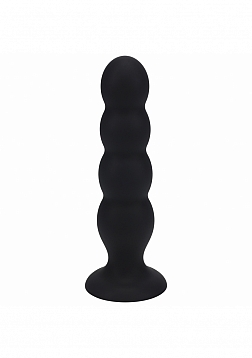LEVELZ - Quad Rattle Liquid Silicone Anal Plug - XLarge - Black