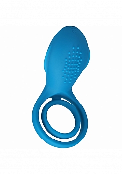LEVELZ - Vibrating Cock and Ball Ring with Winged Stimulator - Teal