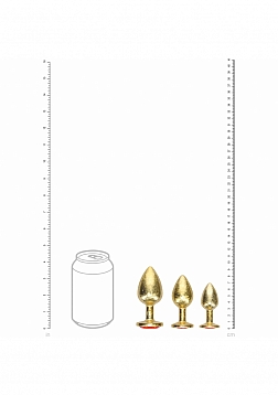Ouch! - Milan Collection - Metal Anal Plug Set - Gold