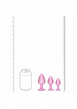 Ouch! - Paris Collection - Metal Anal Plug Set - Pink