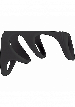 LEVELZ - 3 Loop Silicone Cock Ring - Black