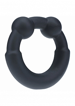 LEVELZ - Metal & Silicone Cock Ring - Black
