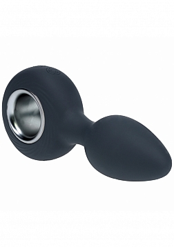 LEVELZ - Vibrating Silicone Anal Plug with Loop - Black