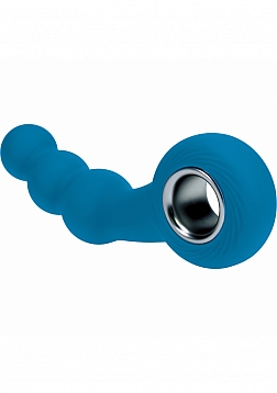 LEVELZ - Vibrating Beaded Silicone Prostate Massager with Loop - Teal