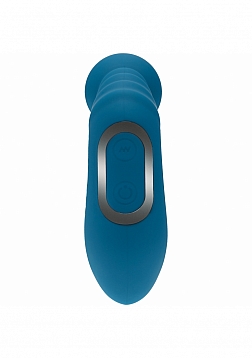 LEVELZ - Vibrating - Heating - Bendable - Tapping Beaded Silicone Prostate Stimulator - Teal