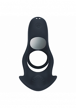 LEVELZ - Triple Motor Vibrating Silicone Cock Ring - Black