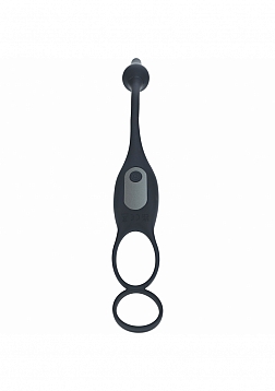 LEVELZ - Vibrating Silicone Prostate Stimulator with Cock & Ball Ring - Black