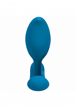 LEVELZ - Remote Control Vibrating Liquid Silicone Anal Plug - Teal