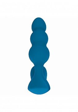 LEVELZ - Dual Motor Remote Control Beaded Vibrating Liquid Silicone Prostate Stimulator - Teal