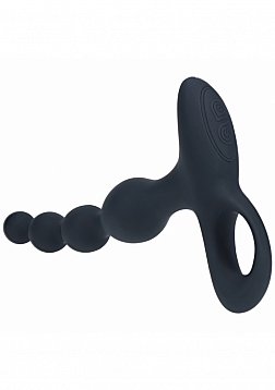 LEVELZ - Remote Control Beaded Vibrating Silicone Anal Plug - Black
