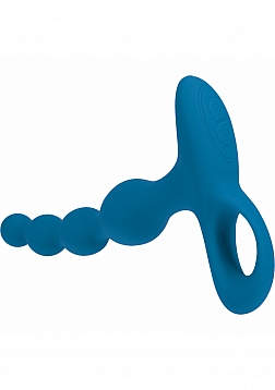 LEVELZ - Remote Control Beaded Vibrating Silicone Anal Plug - Teal