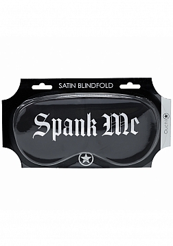 Ouch! - Spank Me - Printed Mask - Satin - Black
