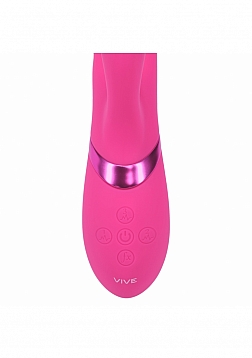 DOLCE VIVE - Fiore - Rechargeable Triple Motor - G-Spot Air Wave VIbrating and Tapping Flared Clit S