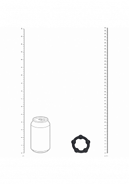 LEVELZ - Beaded Silicone Cock Ring - S - 30mm - Black