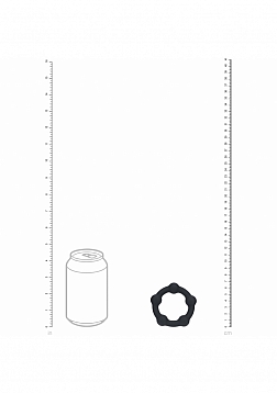 LEVELZ - Beaded Silicone Cock Ring - M - 35mm - Black