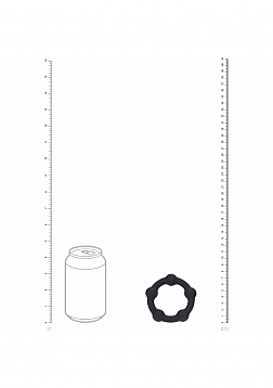 LEVELZ - Beaded Silicone Cock Ring - L - 45mm - Black