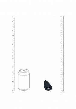 LEVELZ - Teardrop Silicone Cock Ring - Black