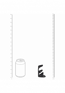 LEVELZ - 3 Loop Silicone Cock Ring - Black