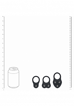 LEVELZ - Silicone Training Cock Ring Set of 3 (S, M, L) - Black