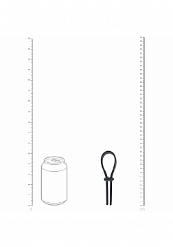 LEVELZ - Wide Adjustable Silicone Lasso Cock Ring - 5mm - Black