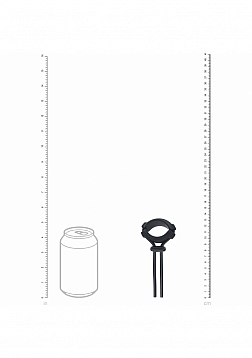 LEVELZ - Detachable Wide Adjustable Silicone Lasso Cock Ring - 5mm - Black