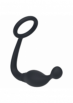 LEVELZ - Silicone Cock Ring with Prostate Stimulator - M - Black