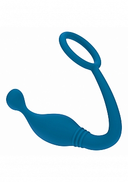 LEVELZ - Silicone Cock Ring with Prostate Stimulator - M - Teal