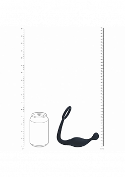 LEVELZ - Silicone Cock Ring with Prostate Stimulator - L - Black