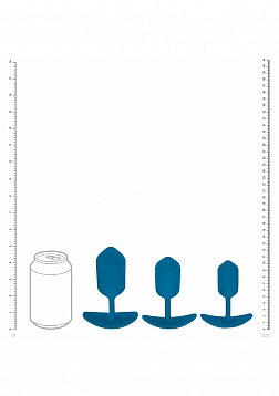 LEVELZ - Silicone Weighted Anal Plug Training Kit - Set of 3 - Teal