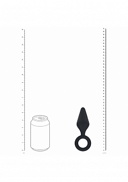 LEVELZ - Silicone Anal Plug with Loop - Medium - Black