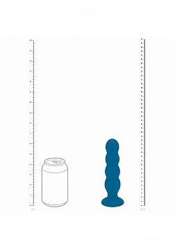 LEVELZ - Quad Rattle Liquid Silicone Anal Plug - XLarge - Teal