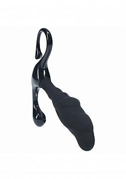 LEVELZ - Rippled with Hard Loop Silicone Prostate Massager - M - Black